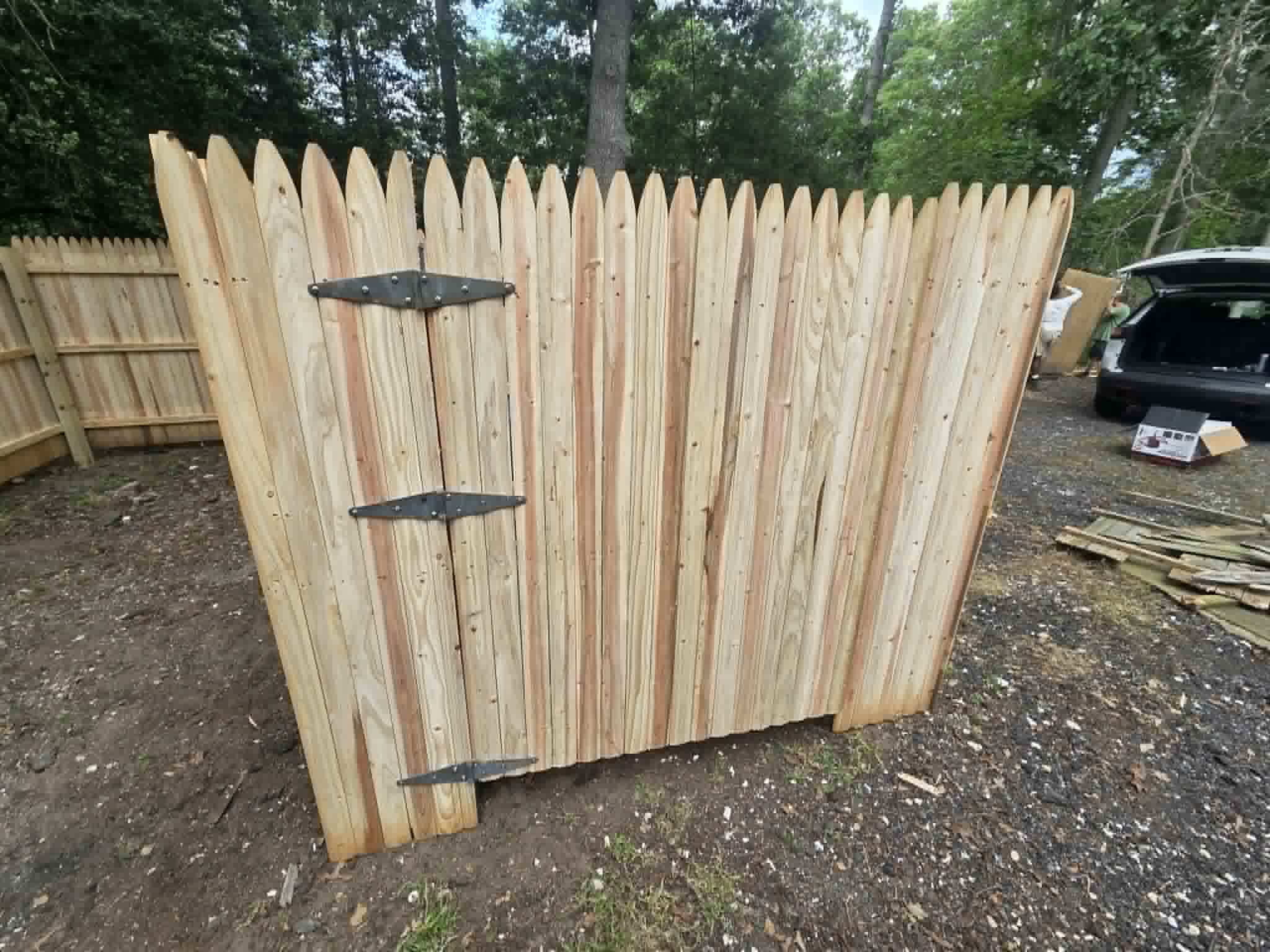 Wood fence gate detail