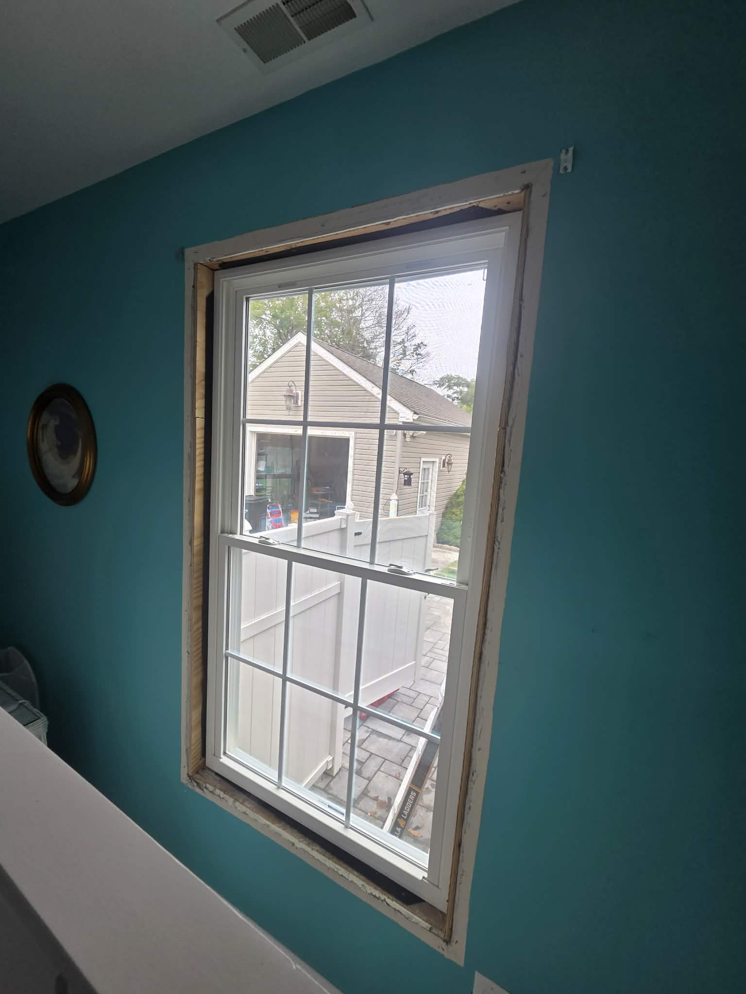 New window installed, view from inside